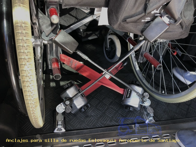 Anclajes silla de ruedas Eslovaquia Aeropuerto de Santiago
